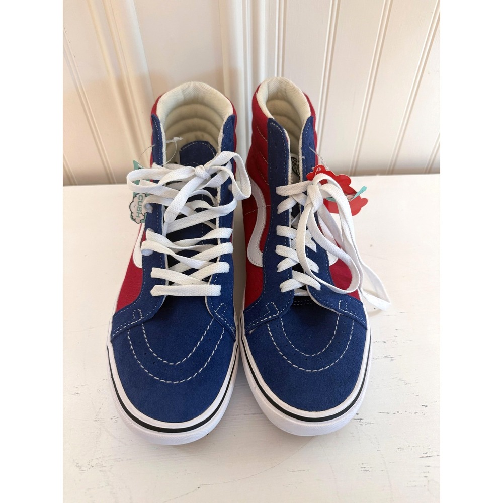 VANS Shoes Mens Size 8.5 Womens 10 Multicolor Suede Canvas High Top Sk8-Hi - Picture 2 of 8